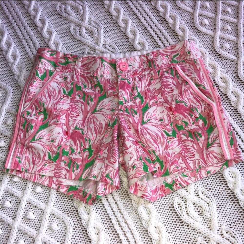 Lilly Pulitzer Callahan Sz 0 Pink Colony Flamingo